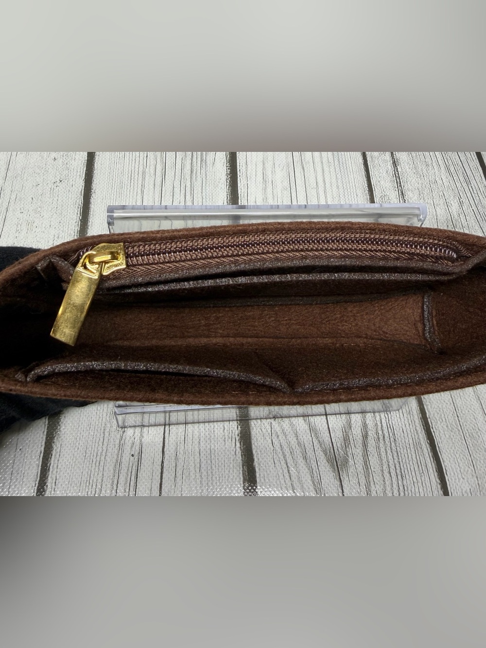 BRAND NEW Vintage Pochette Accessories Felt Insert, Organizer, Shaper w/ D-ring - Picture 6 of 11